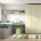 DORMITORIO JUVENIL CON COMPACTO 
