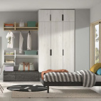 JUVENIL CON CAMA Y ARMARIO EN BLOCK 